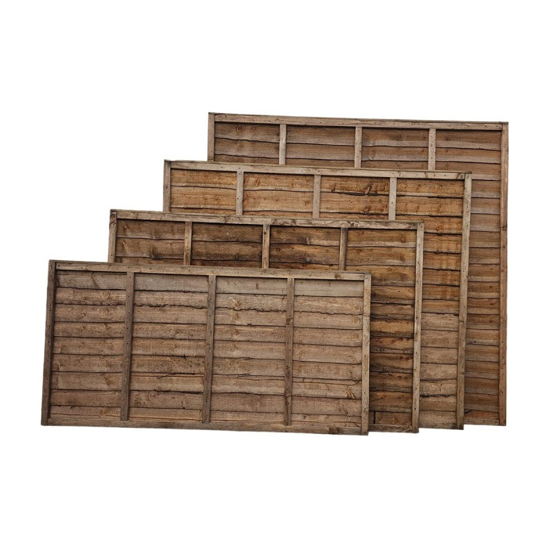 Waney Lap Panels (dip-treated brown)